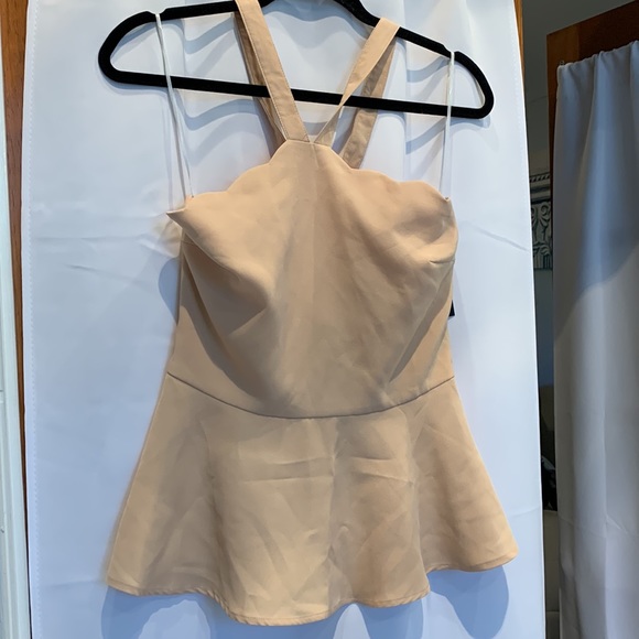 NWT: Lulu’s All Pepped Up Blush Peplum Top Size Medium - Picture 4 of 6